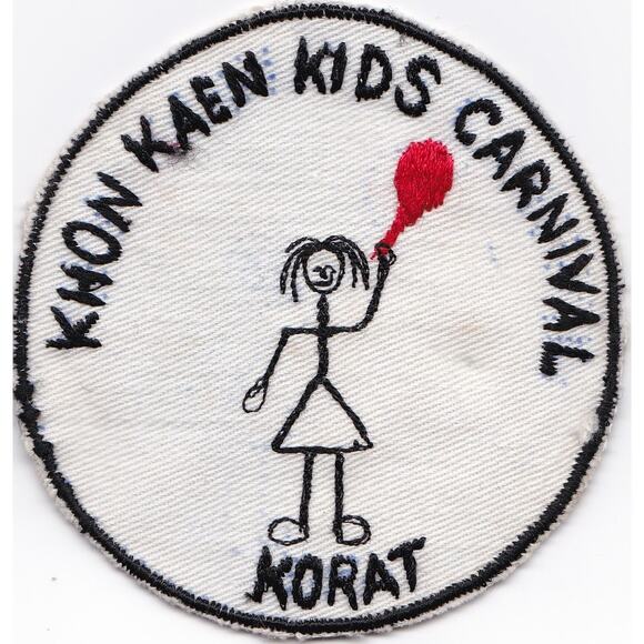 Vietnam USAF 1970's Kids Carnival Patch Korat Thai Air Force Base Thai Made - Picture 1 of 2
